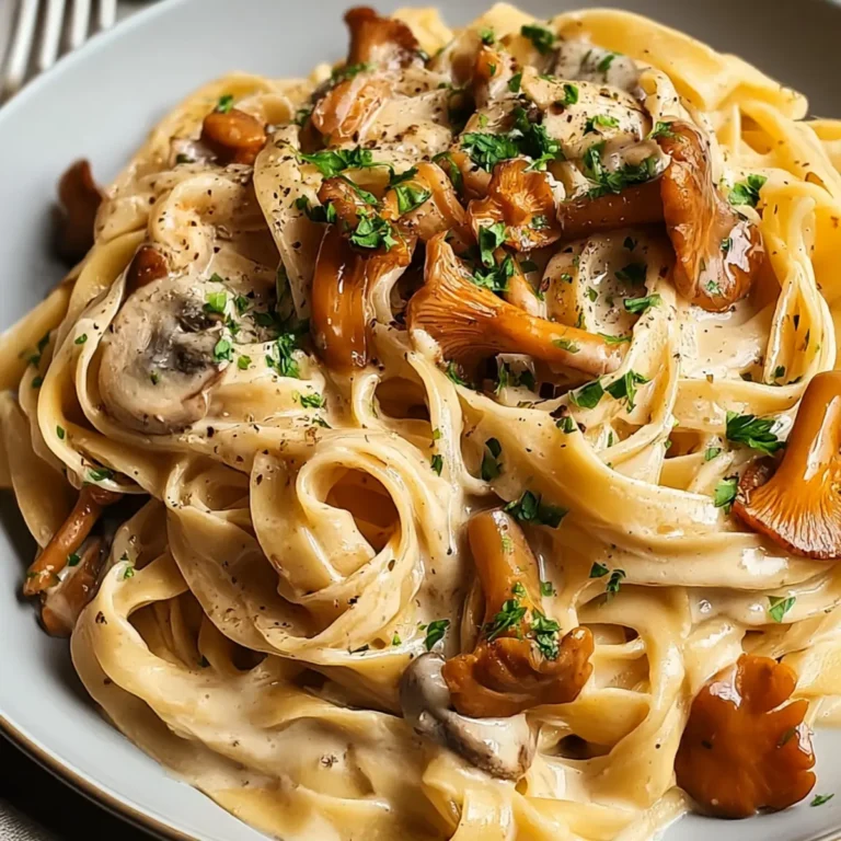Tagliatelle mit Pfifferlingen in cremiger Sauce
