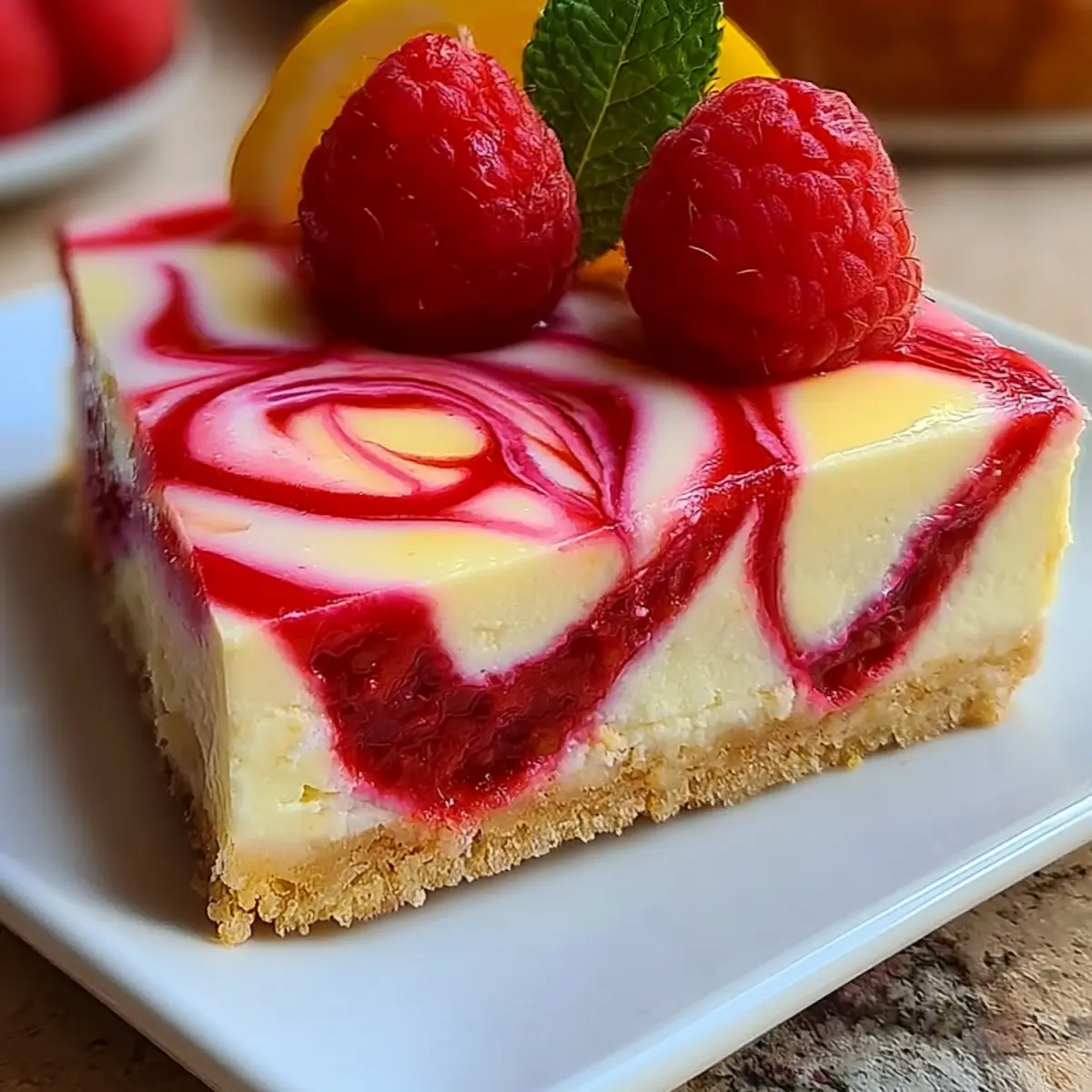 Zitronen Himbeer Käsekuchen