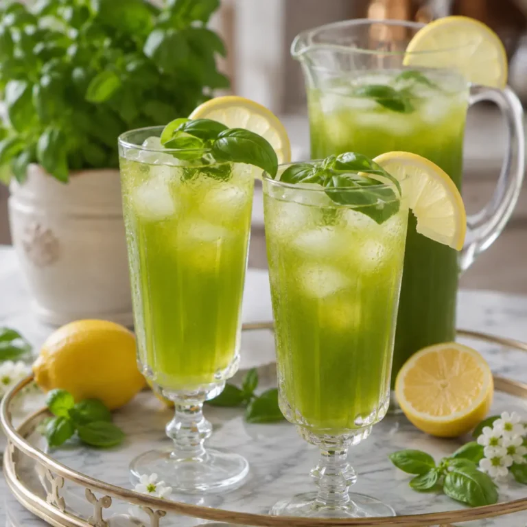 Basilikum-Limonade ohne Zucker