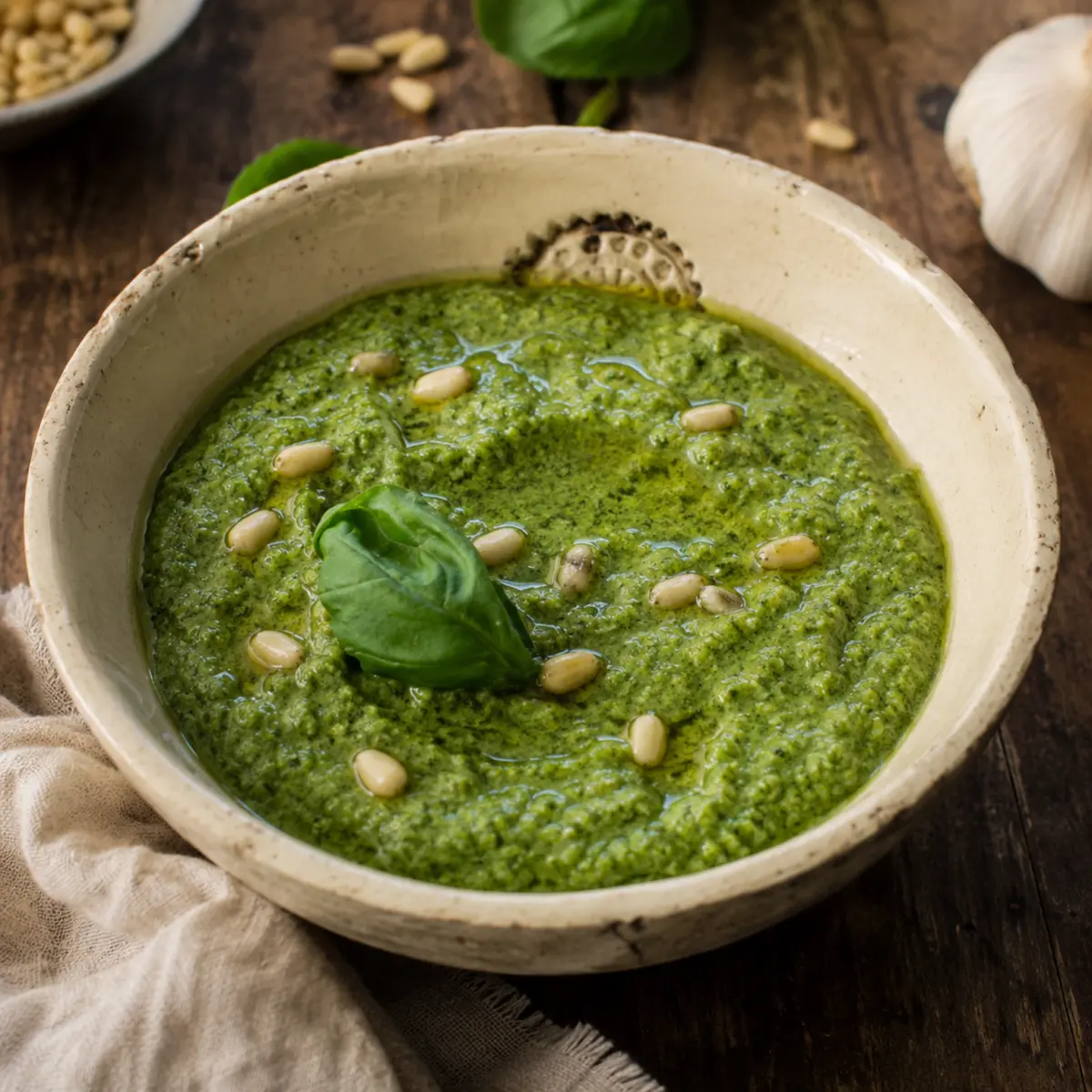 Basilikum-Pesto mit Parmesan