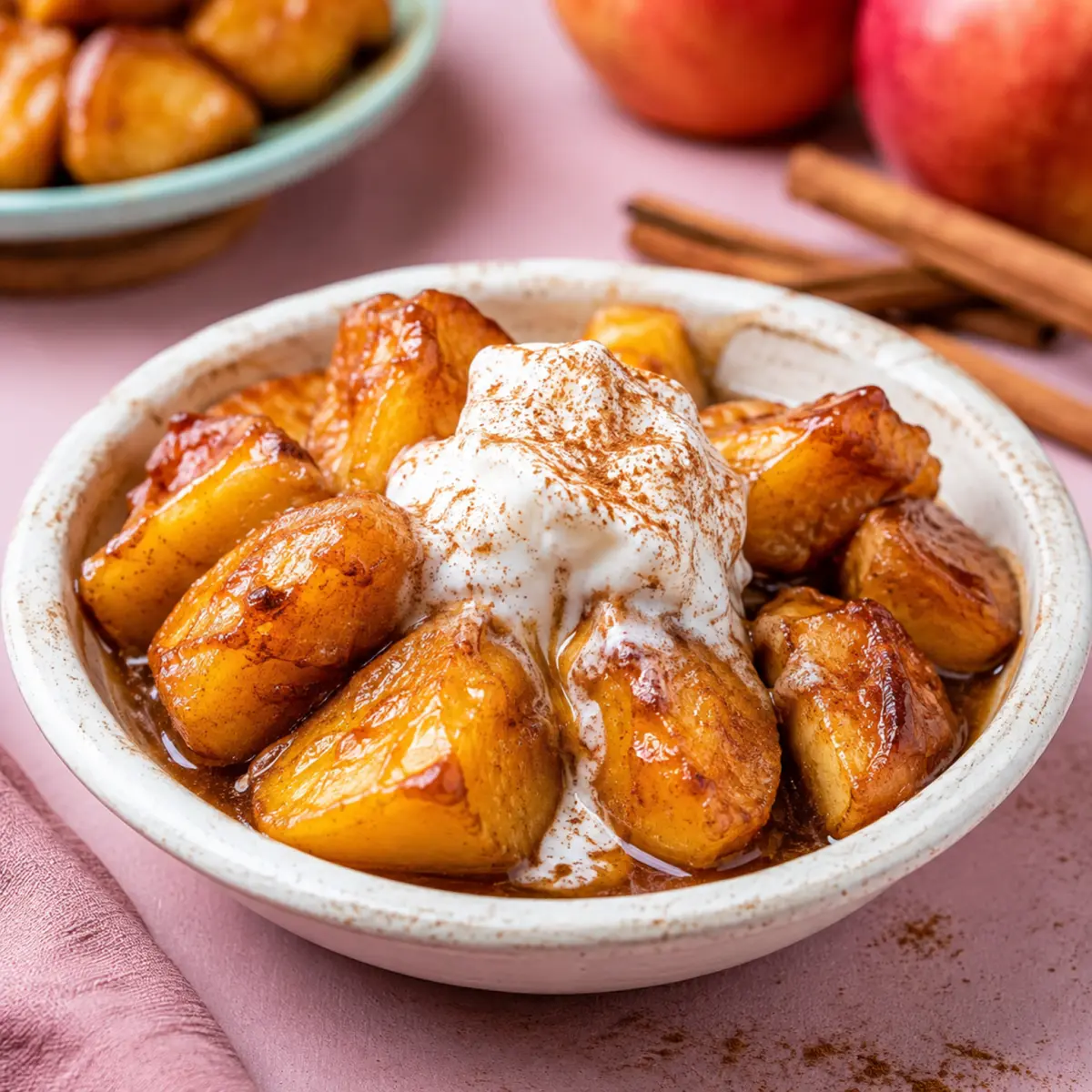 Gebackene Äpfel mit Zimt aus dem Airfryer