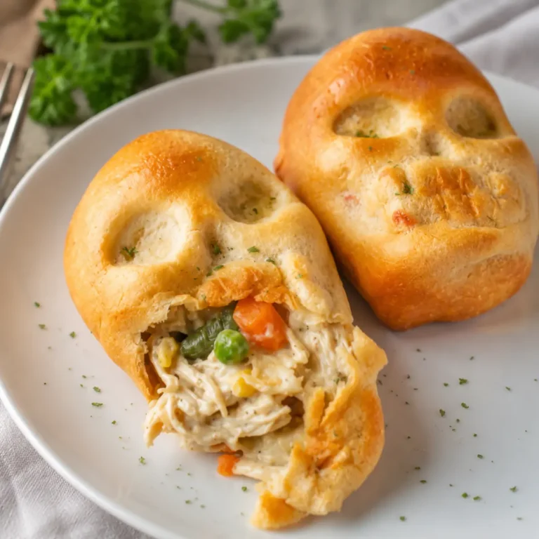 Hähnchen-Pies in Schädelform