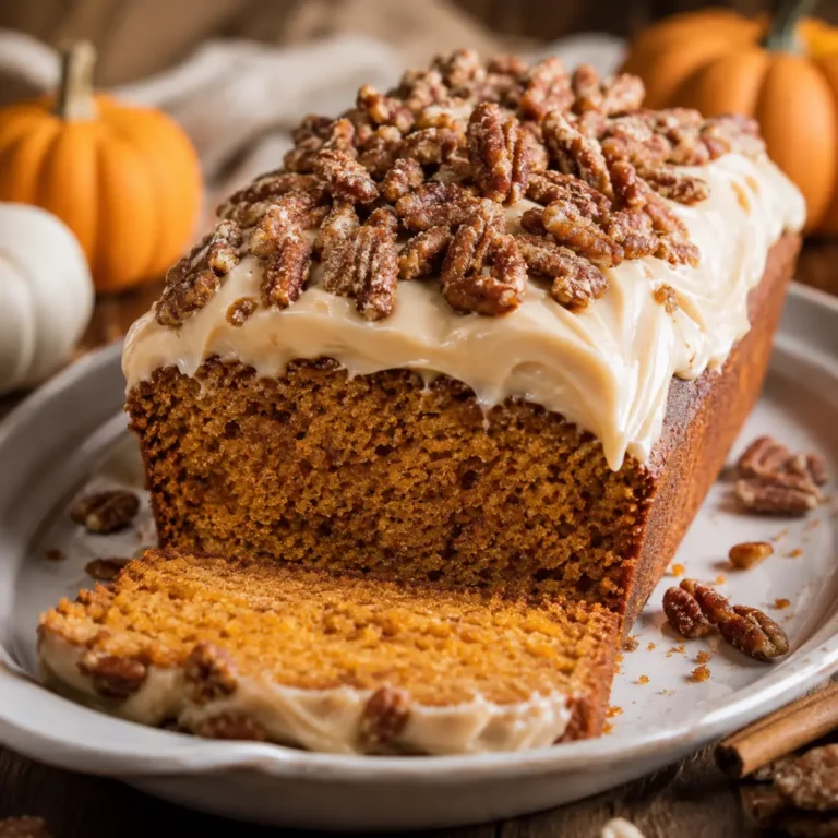 Kürbis Pekannuss Kuchen mit Zimt Glasur