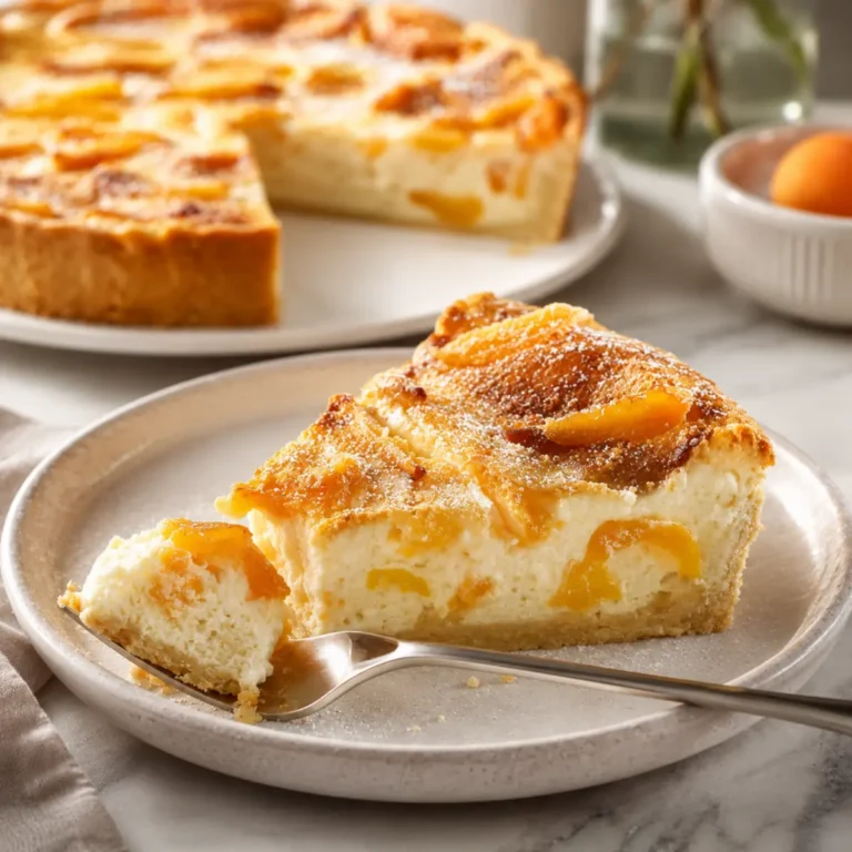 Käsekuchen mit getrockneten Aprikosen