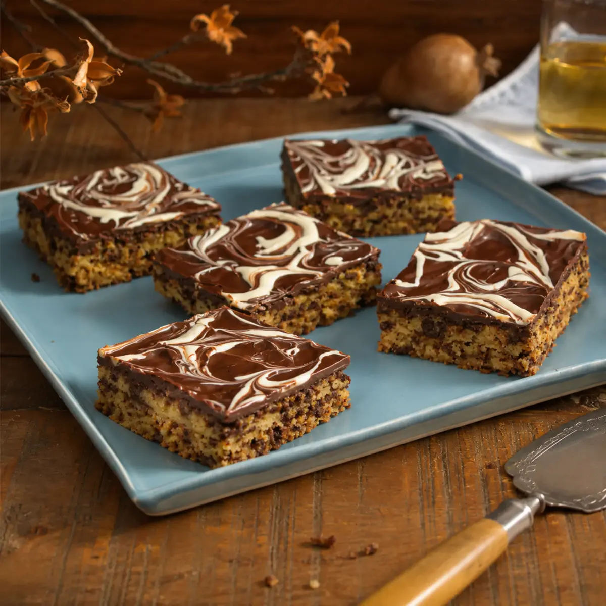 Marmorierter Schoko-Birnen-Kuchen