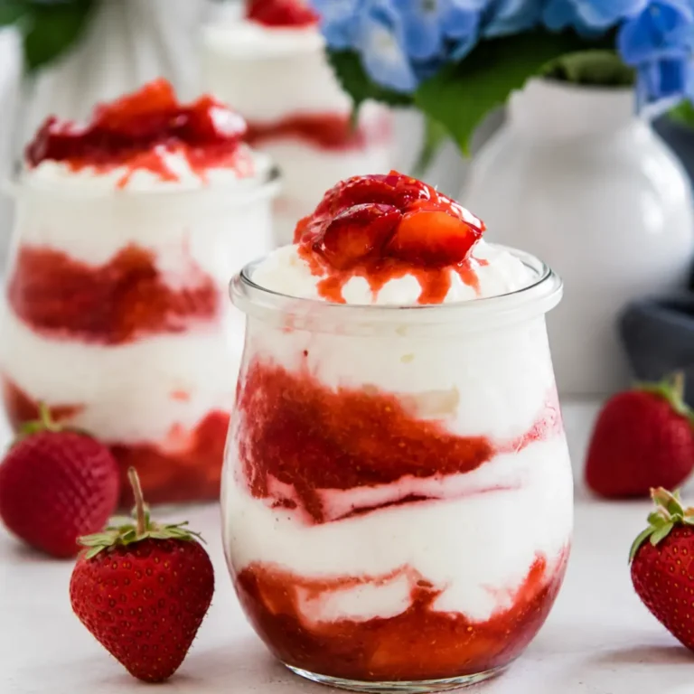 Mascarpone Topfencreme mit Erdbeeren
