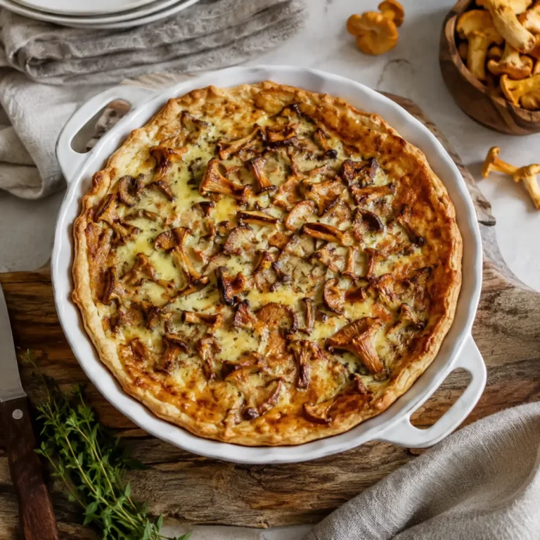 Pfifferling-Tarte mit Gruyère