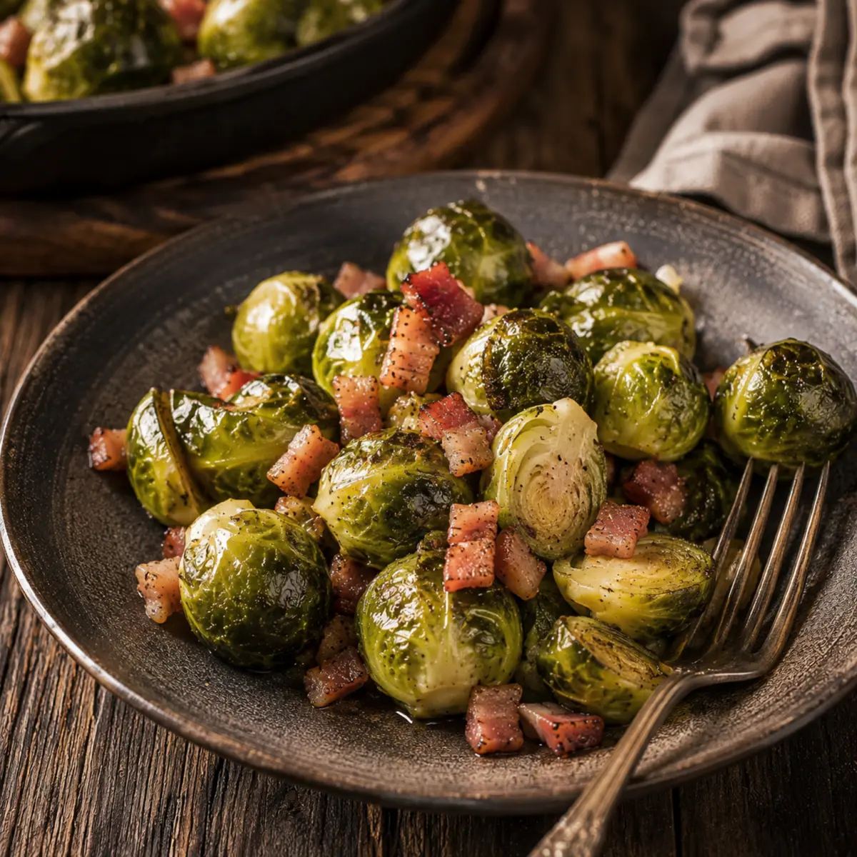 Rosenkohl in der Pfanne gebraten