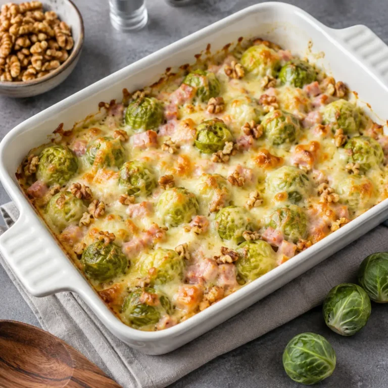 Rosenkohlauflauf mit Kartoffeln und Möhren