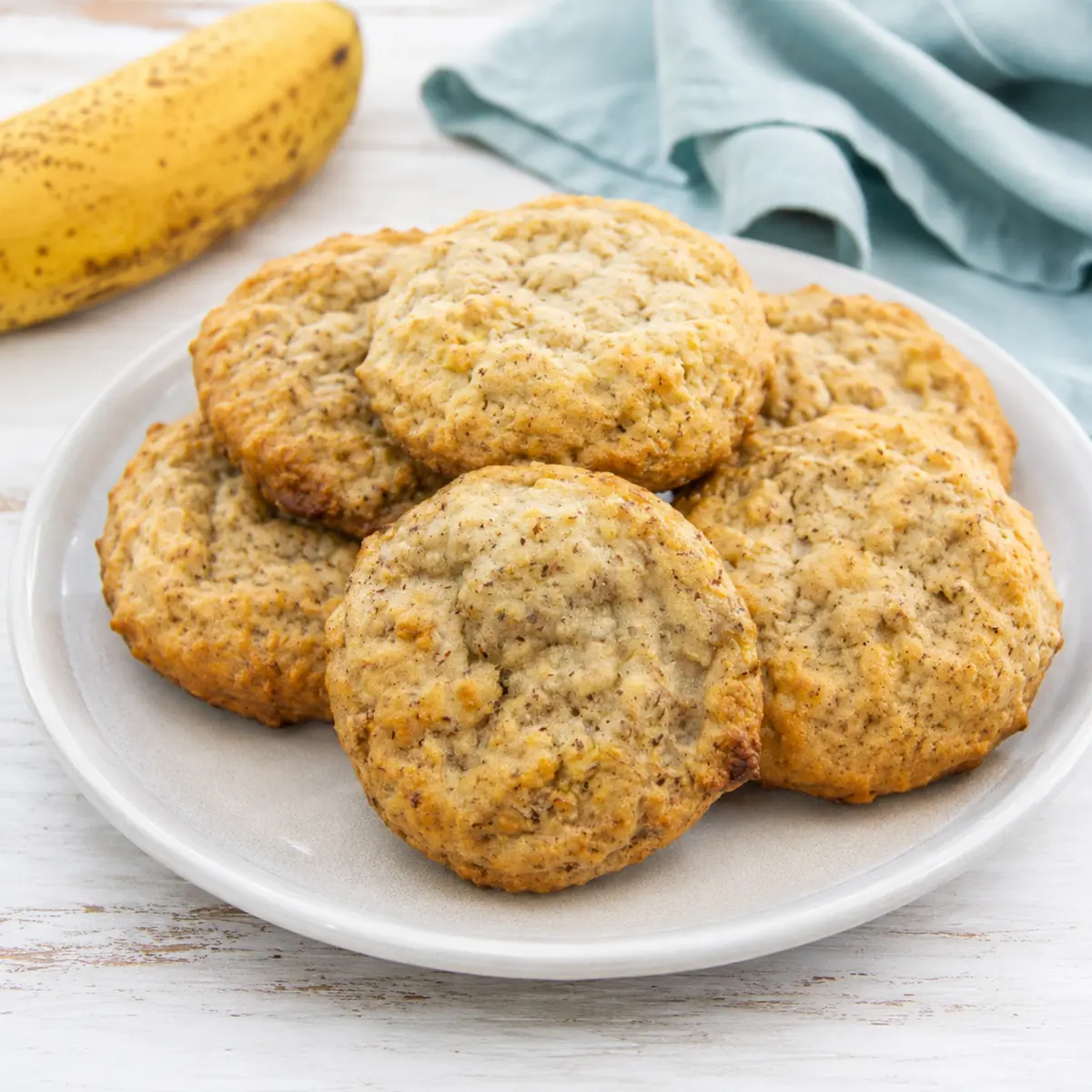 Vegane zuckerfreie Bananenkekse